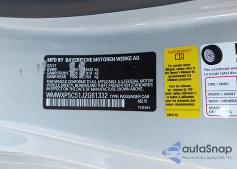 2018 Mini Hardtop Cooper/Oxford Edition из США, поврежденный, VIN WMWXP5C51J2G61332